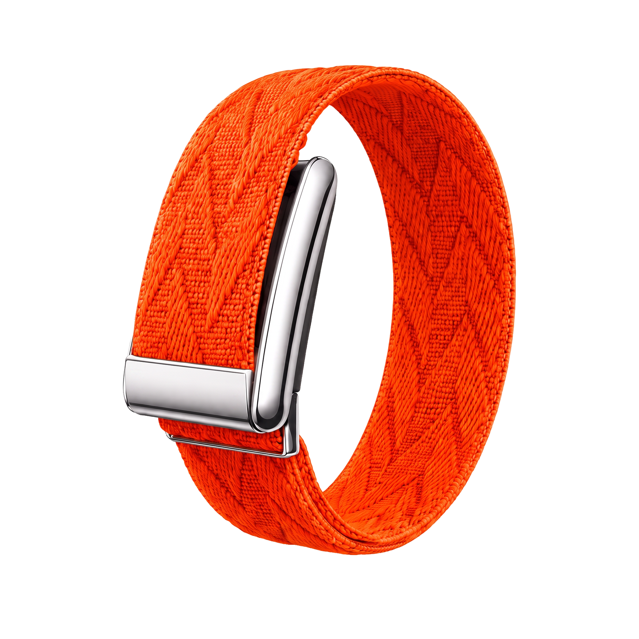 Chevron Loop Band - Vibrant Orange / Silver