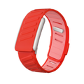 Duo Rib Sport Band - Red / Light Red / Silver