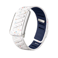Duo Rib Sport Band - White / Spectrum Blue / Silver