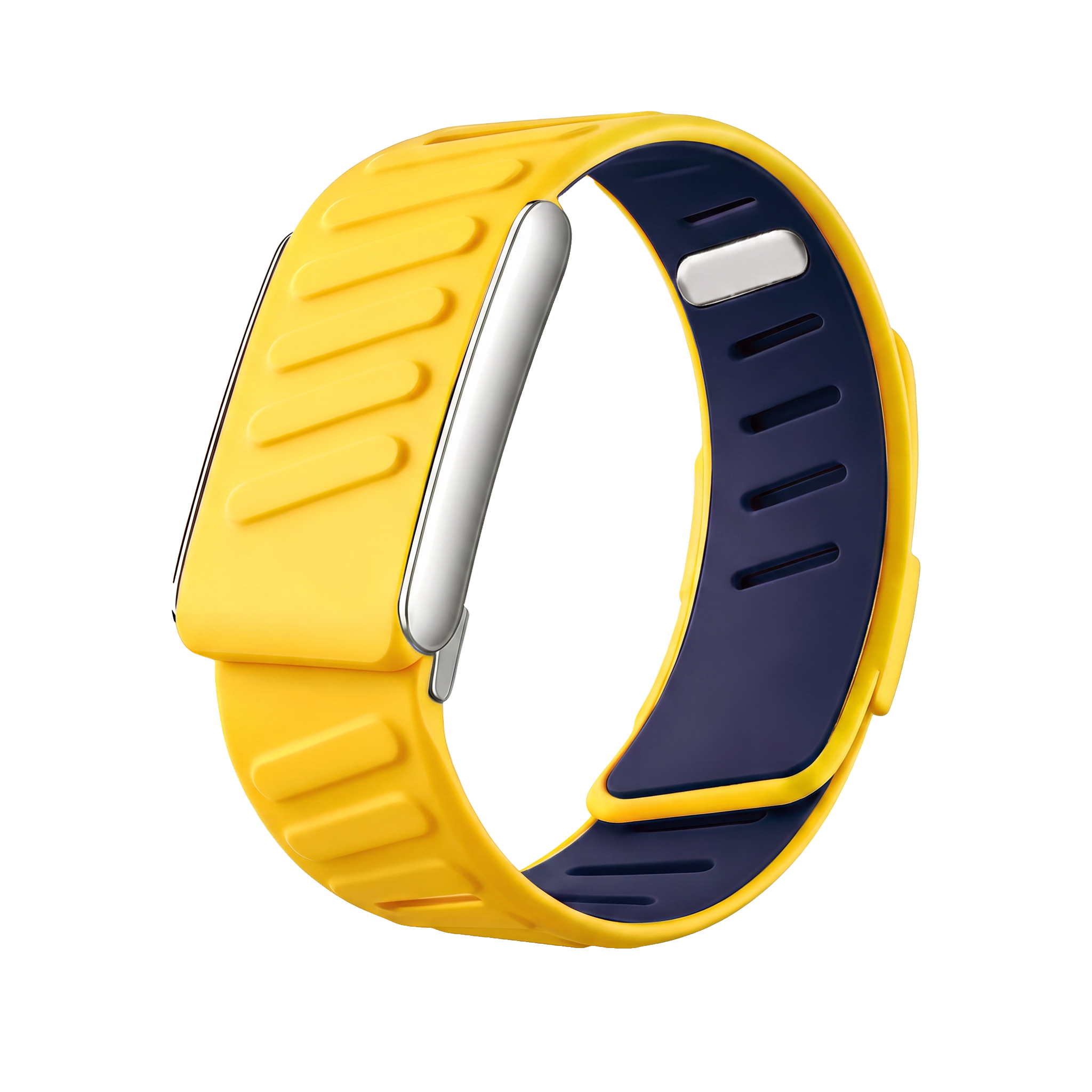 Duo Rib Sport Band - Yellow / Navy / Silver