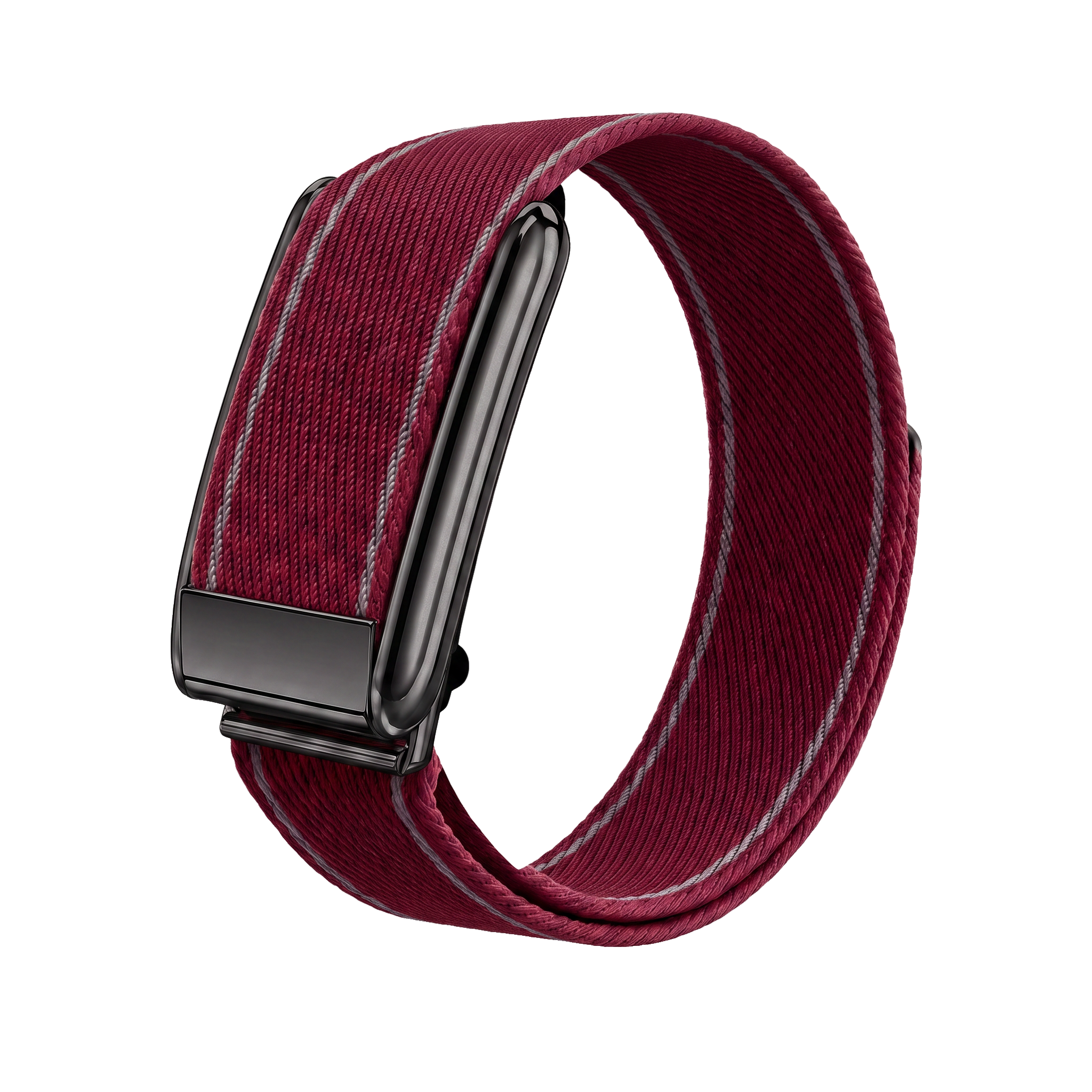 Edge Stitch Loop Band - Burgundy / Black