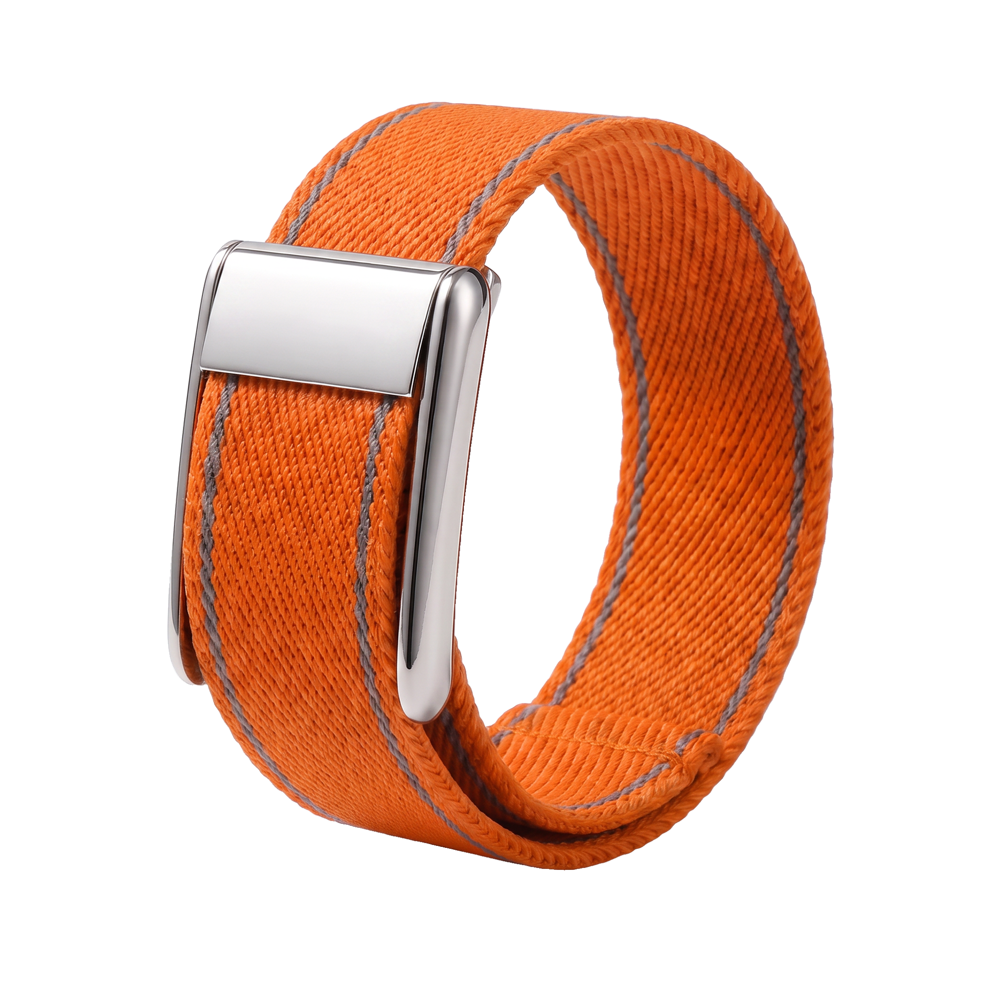Edge Stitch Loop Band - Orange / Silver