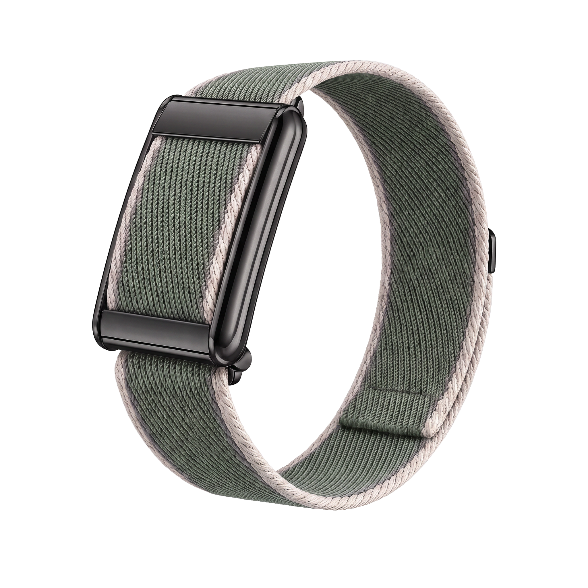 Edge Stitch Loop Band - Pine Green / White Edge / Black