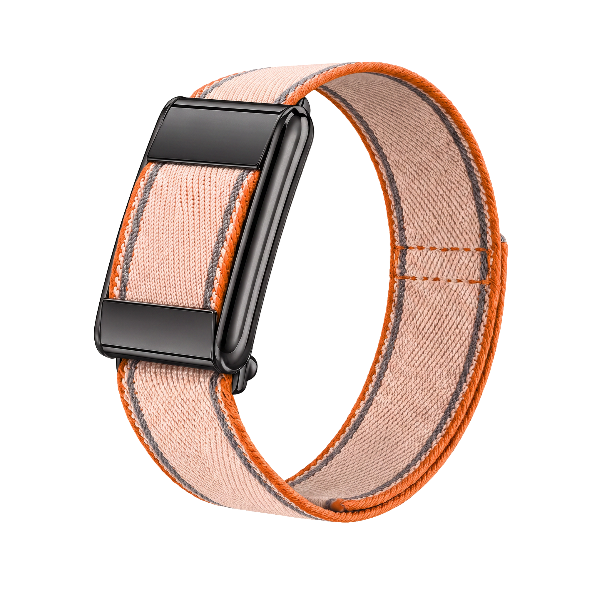 Edge Stitch Loop Band - Starlight / Orange Edge / Black
