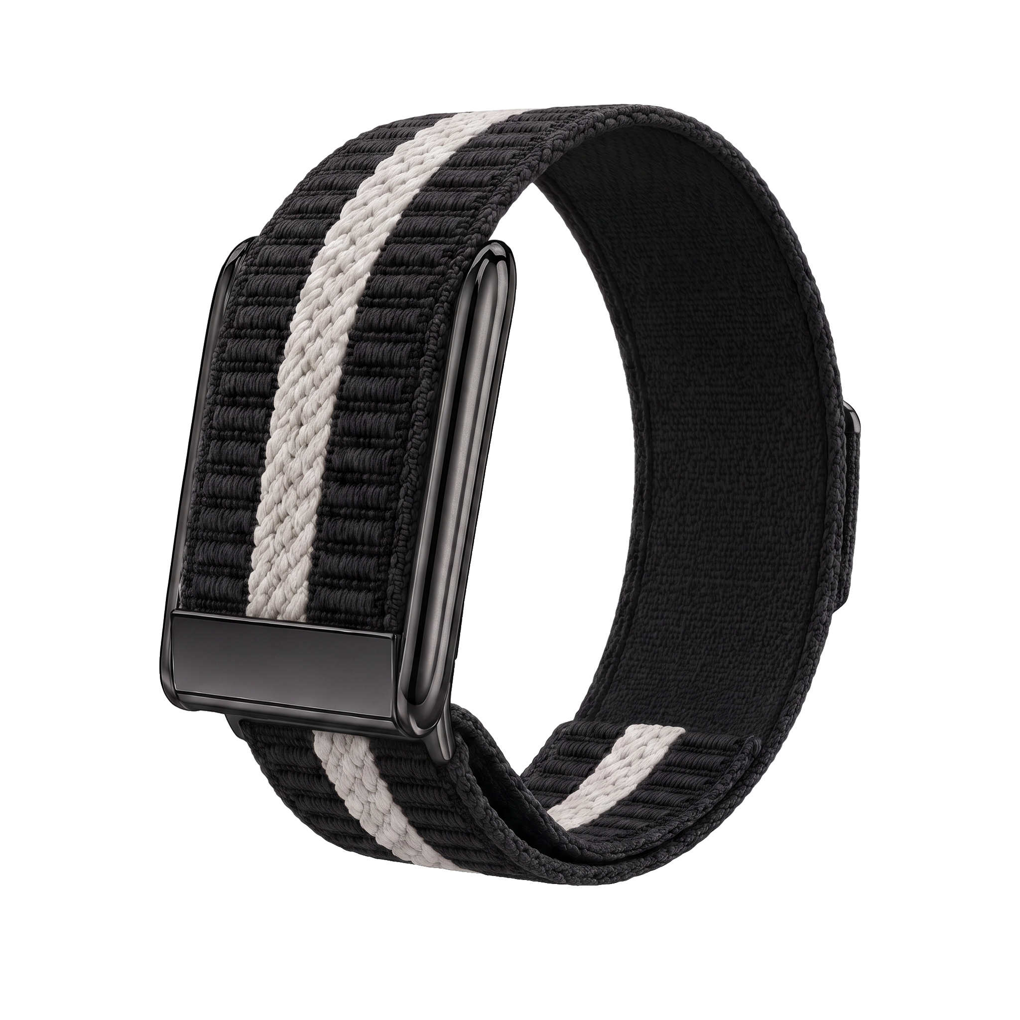 Stripe Loop Band - Black / White / Black