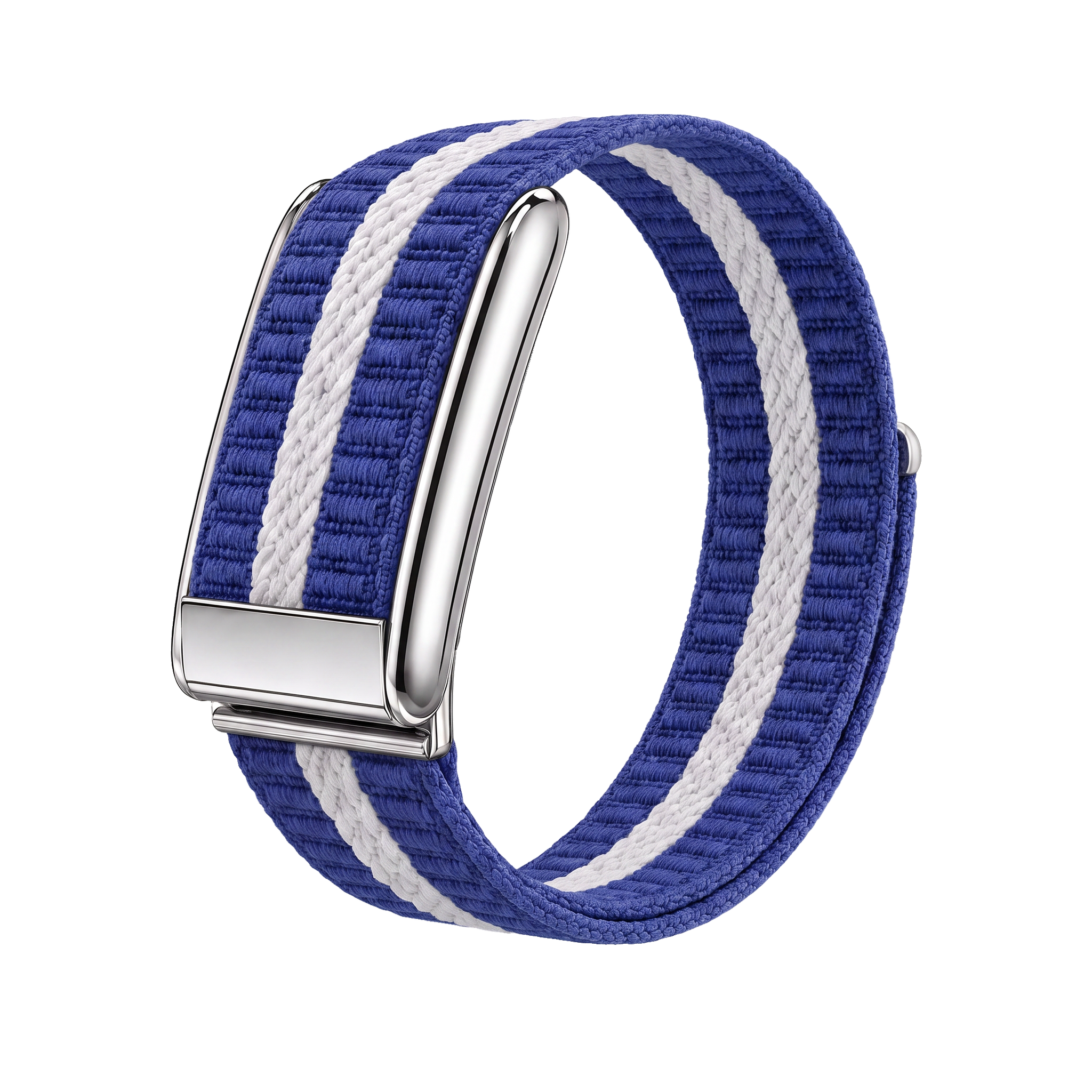 Stripe Loop Band - Blue / White / Silver