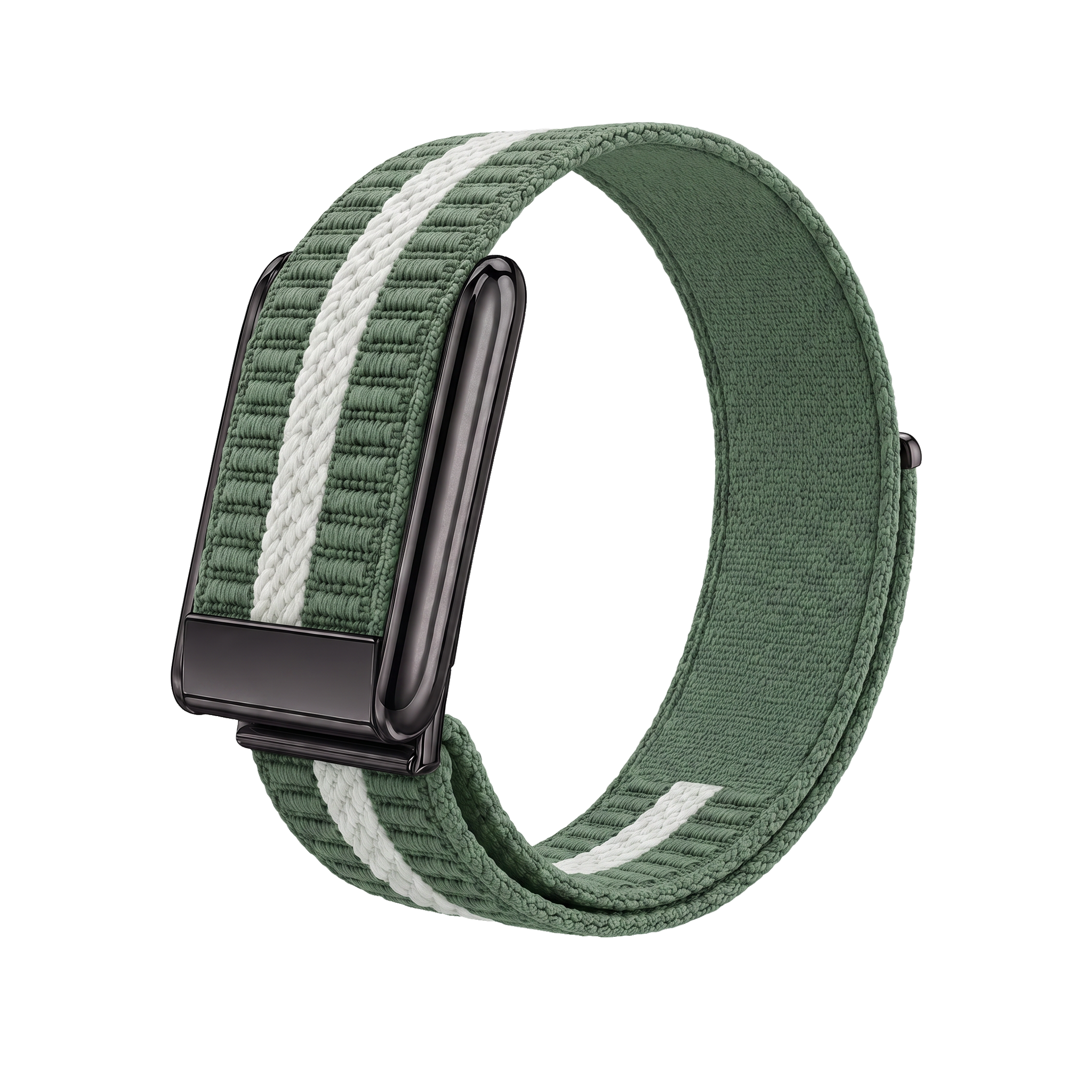 Stripe Loop Band - Green / White / Black