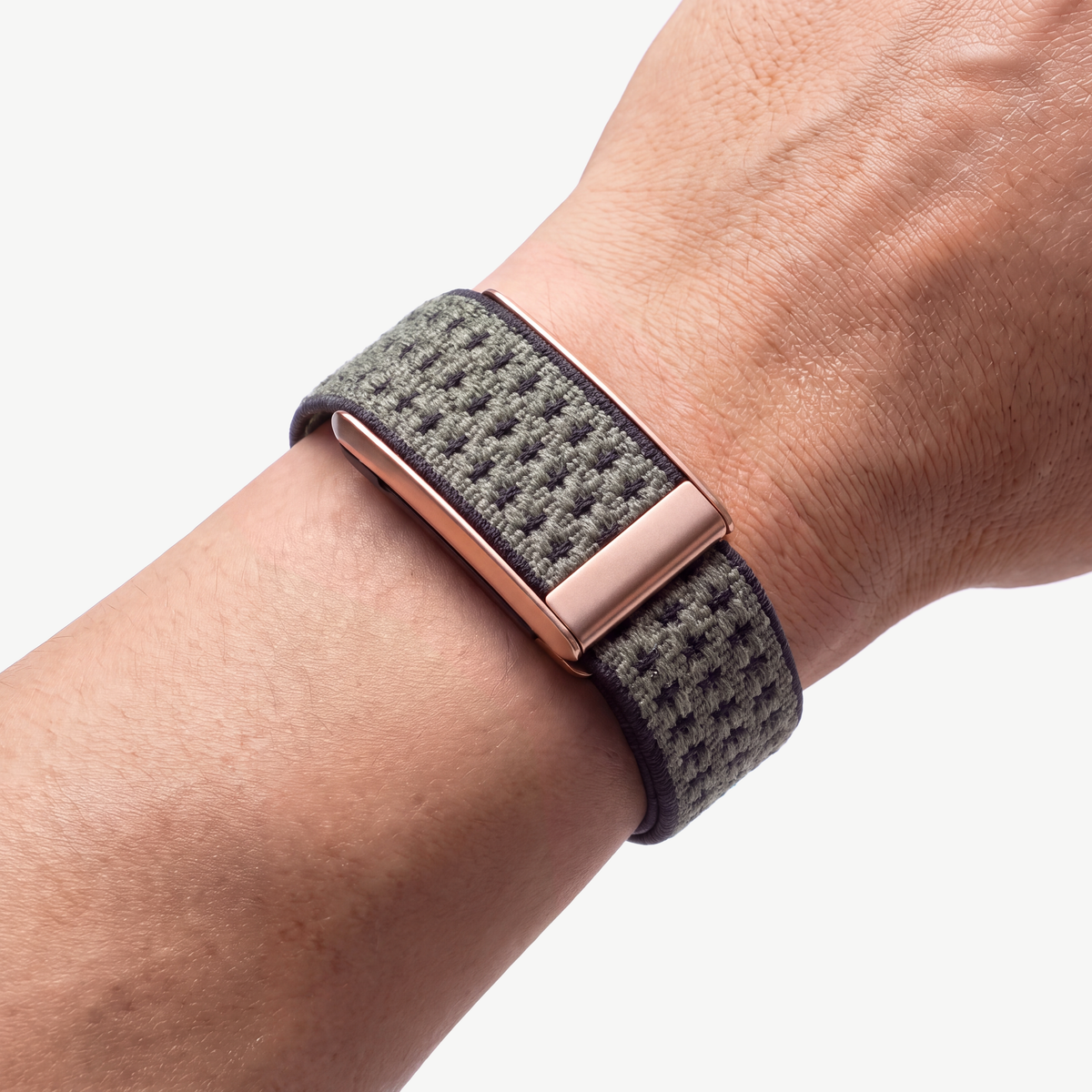 Cashmere Band Green Rose — worn on wrist