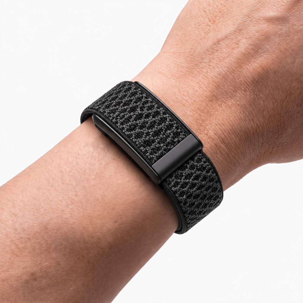 Cashmere Band Charcoal Noir — worn on wrist