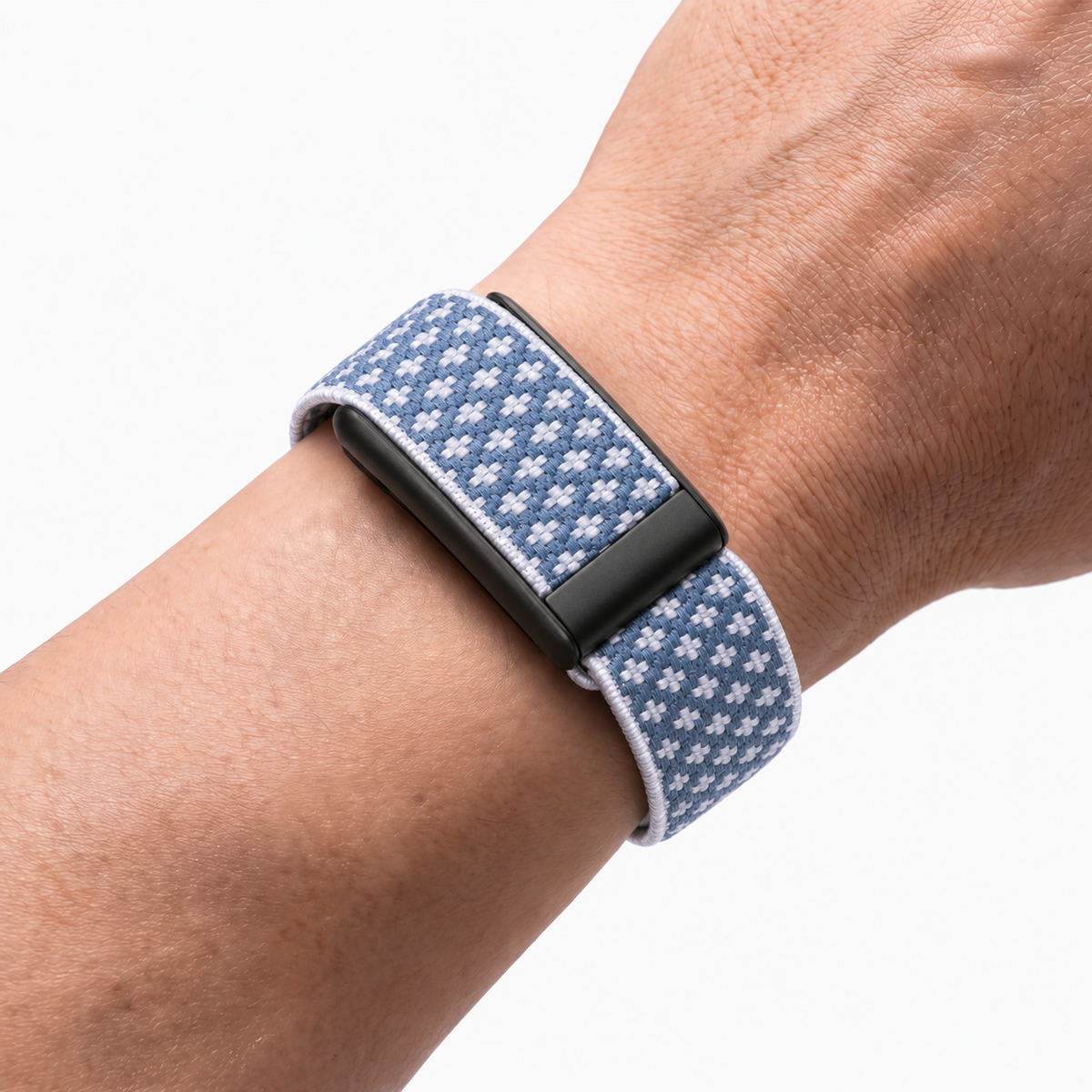 Cashmere Band Sky Noir — worn on wrist