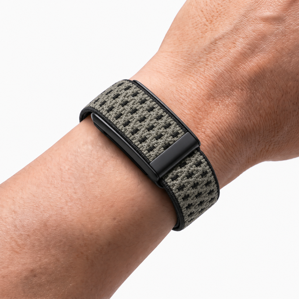 Cashmere Band Green Noir — worn on wrist