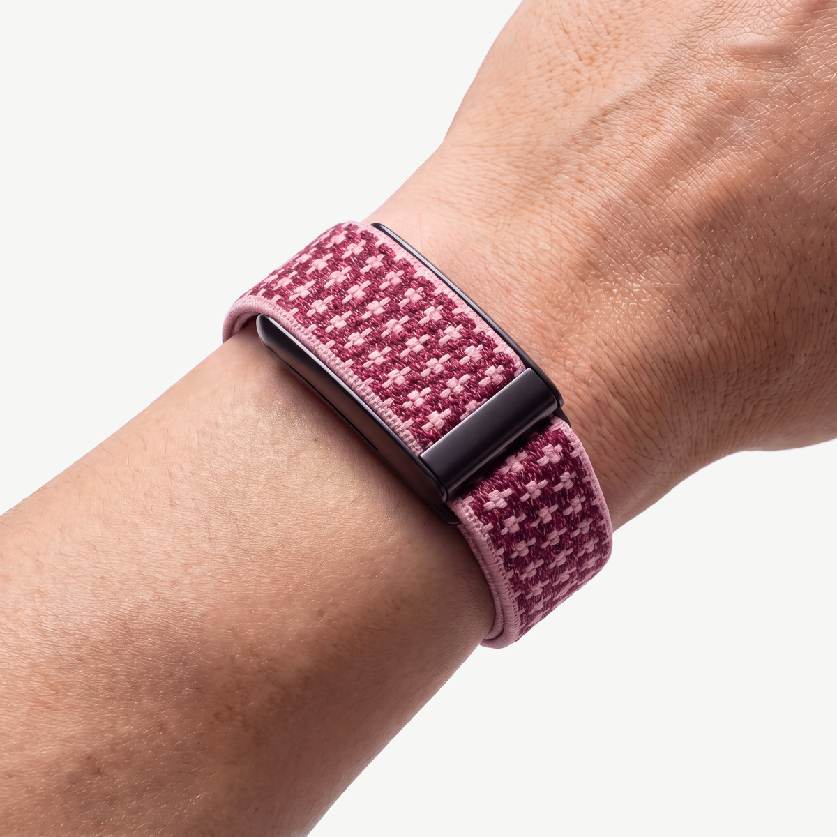 Cashmere Band Red Noir — worn on wrist