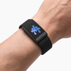 Cross Print Band Black — worn on wrist