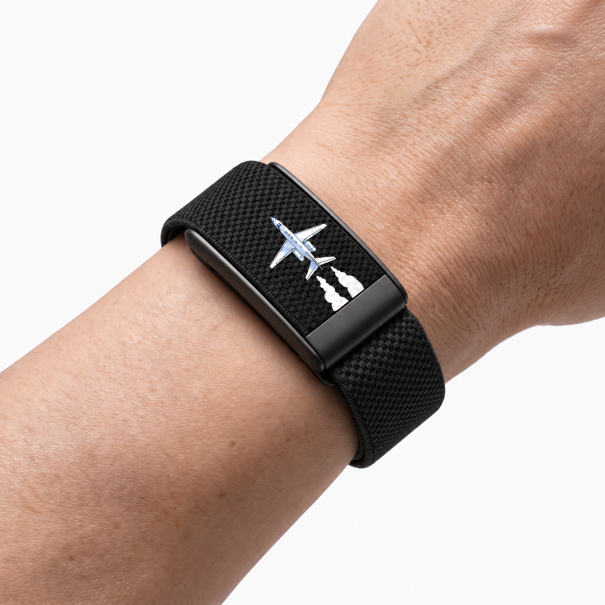 Jet Print Band Black — worn on wrist