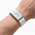 Overtime Print Band White — worn on wrist