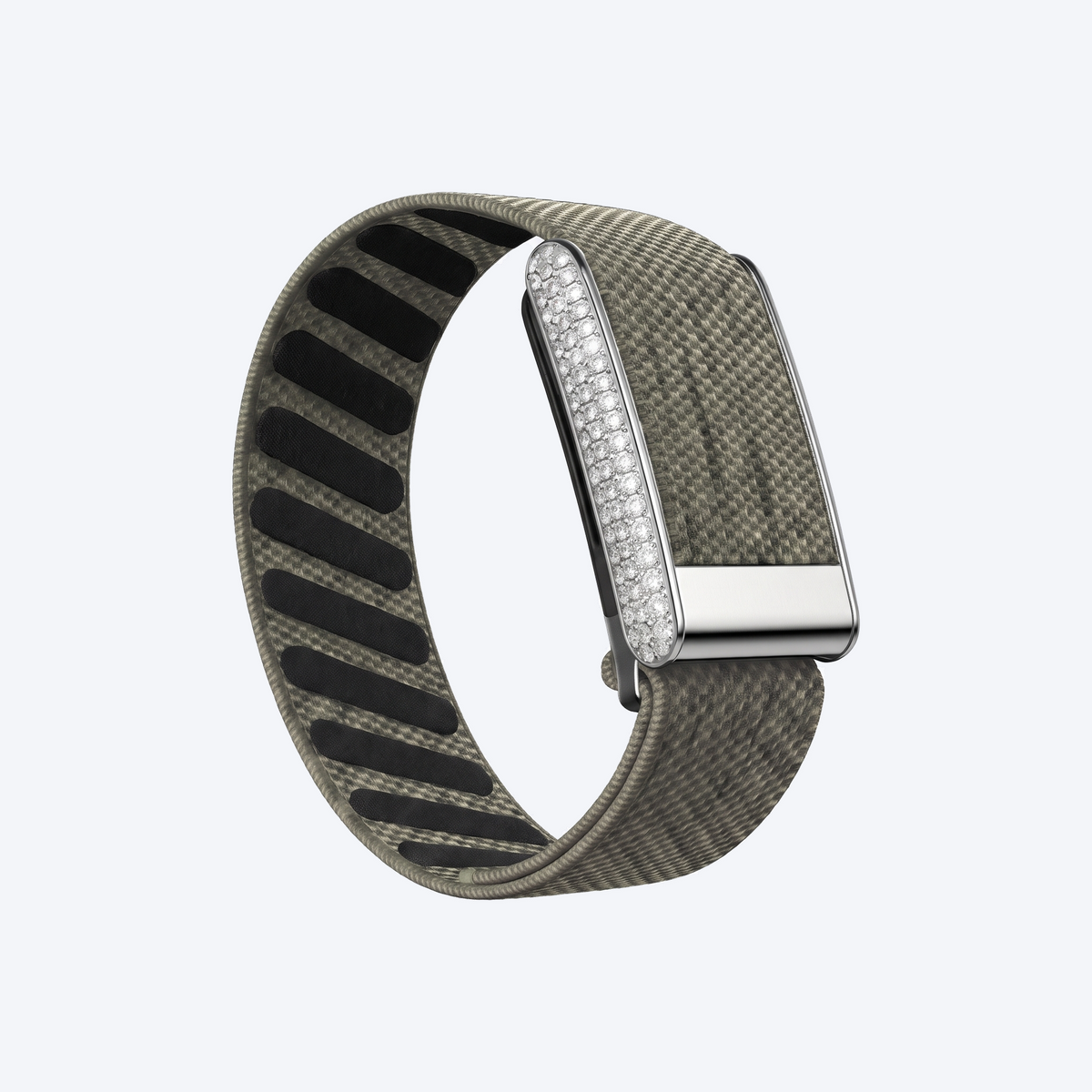 Pave Band · Olive — front view