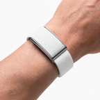 GripLoop Band White Silver — worn on wrist