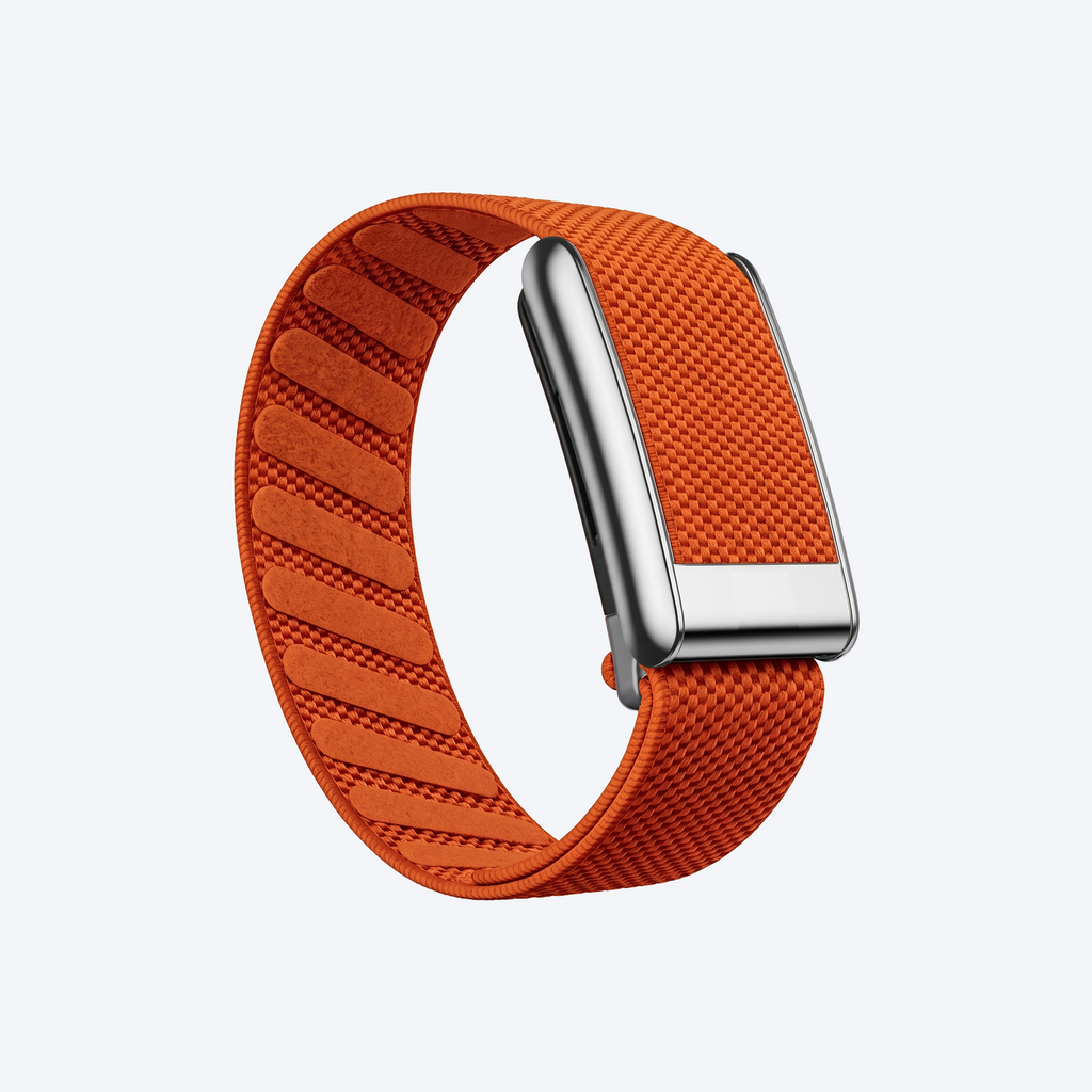 GripLoop Band Orange Silver — front view