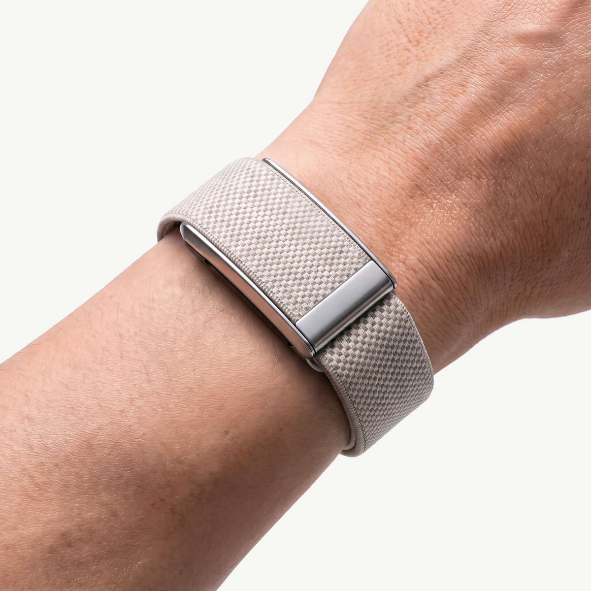GripLoop Band Stone Silver — worn on wrist