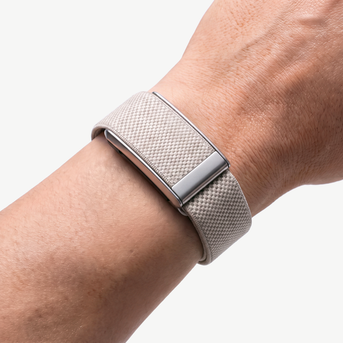 GripLoop Band Stone Silver — worn on wrist