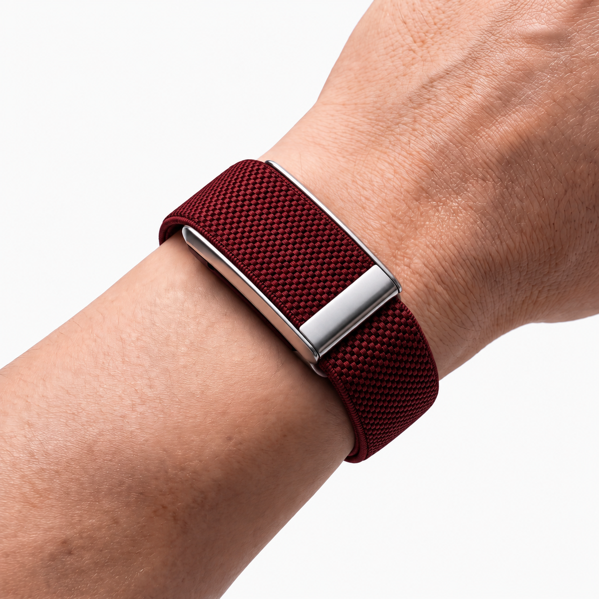 GripLoop Band Rust Silver — worn on wrist