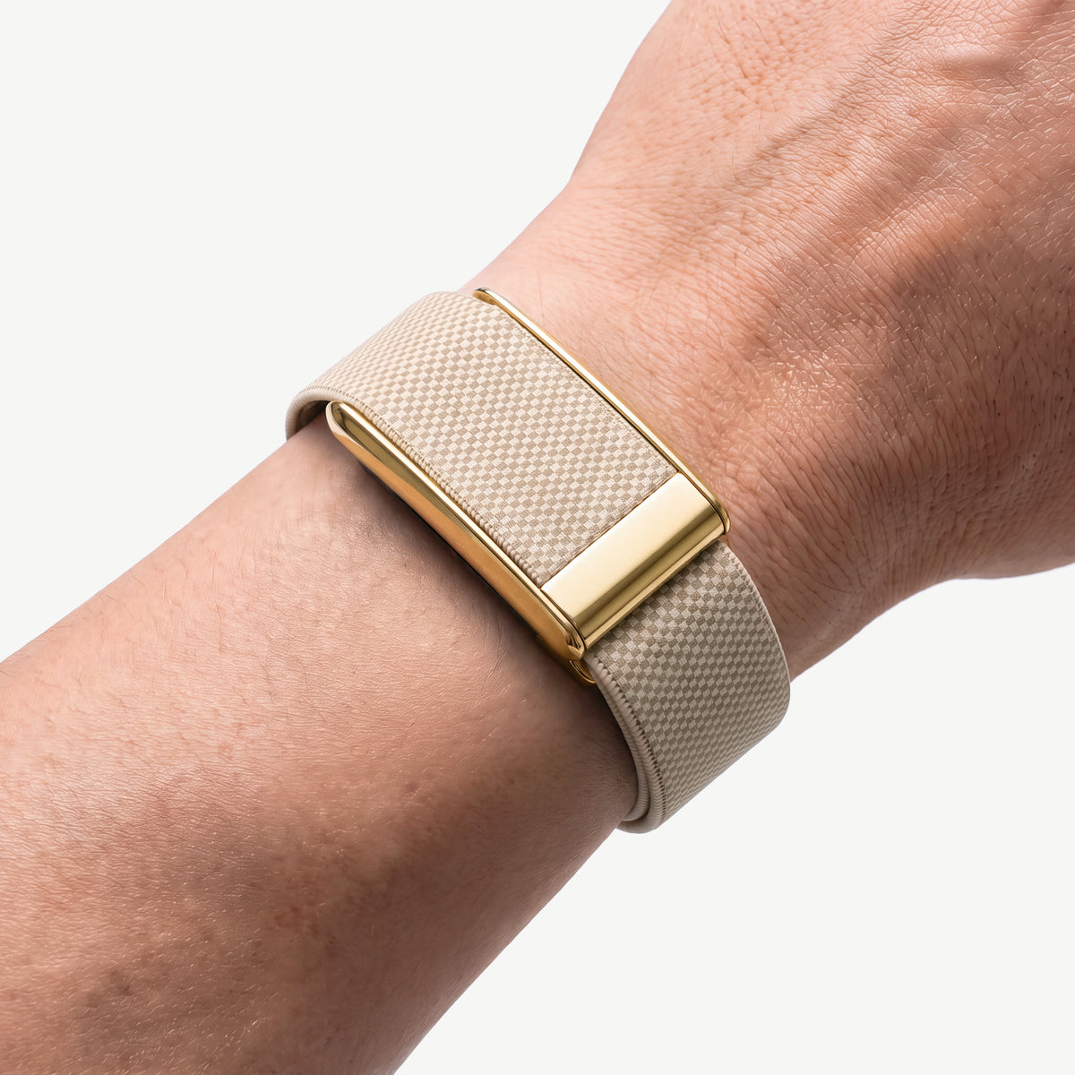 GripLoop Band Dune Gold — worn on wrist