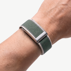 EdgeStitch Band Alpine Silver — worn on wrist
