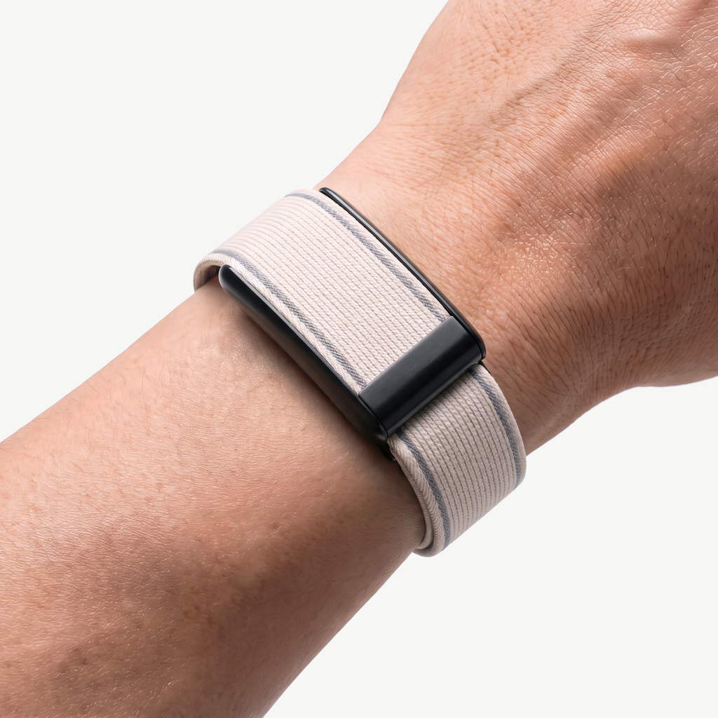 EdgeStitch Band Starlight Noir — worn on wrist