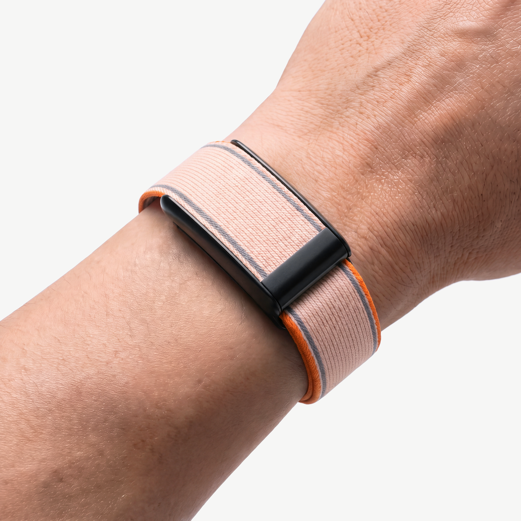 EdgeStitch Band Sunrise Noir — worn on wrist