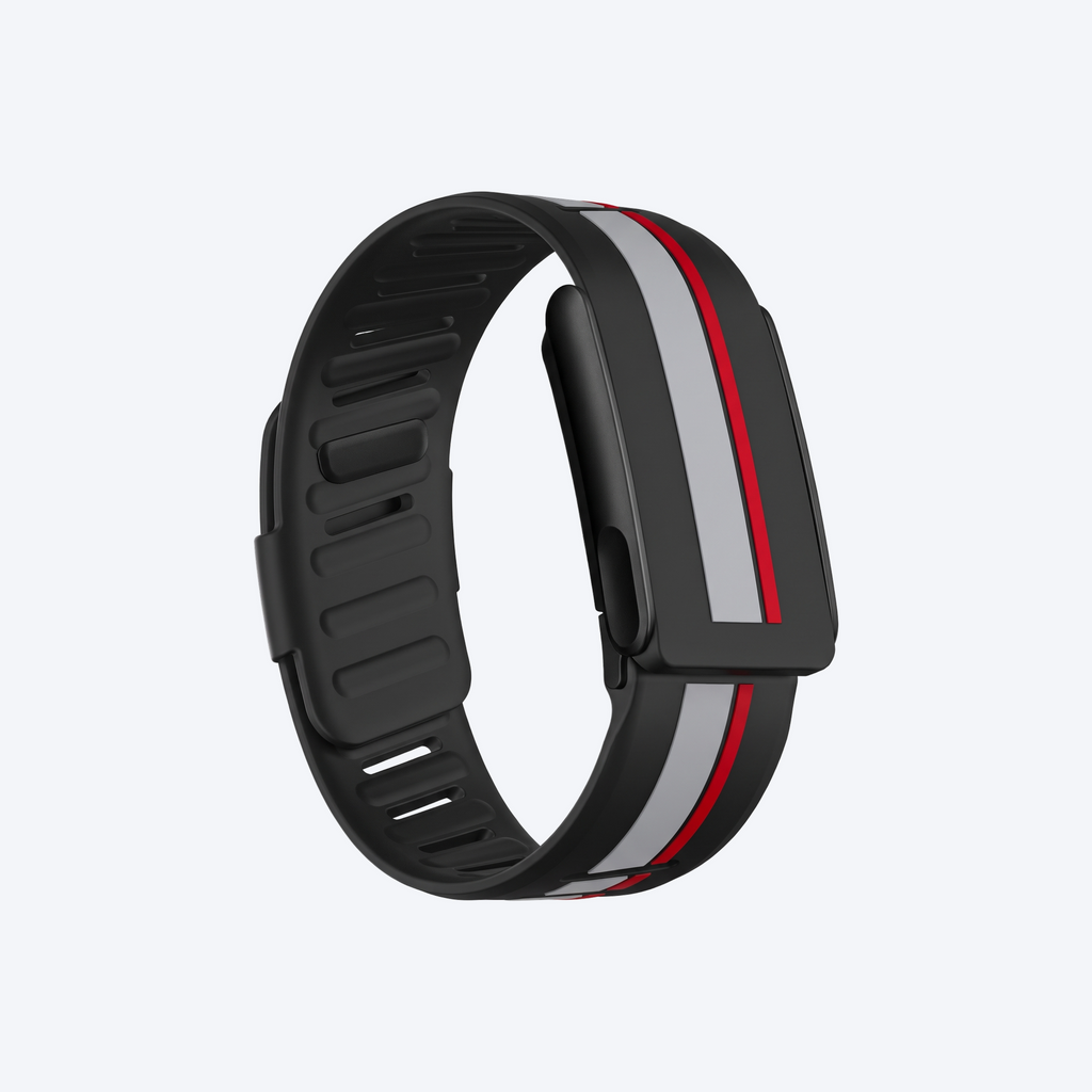 RaceStripe Band Crimson Noir — front view