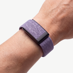KnitLoop Band Lilac — worn on wrist