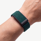 KnitLoop Band Fir — worn on wrist
