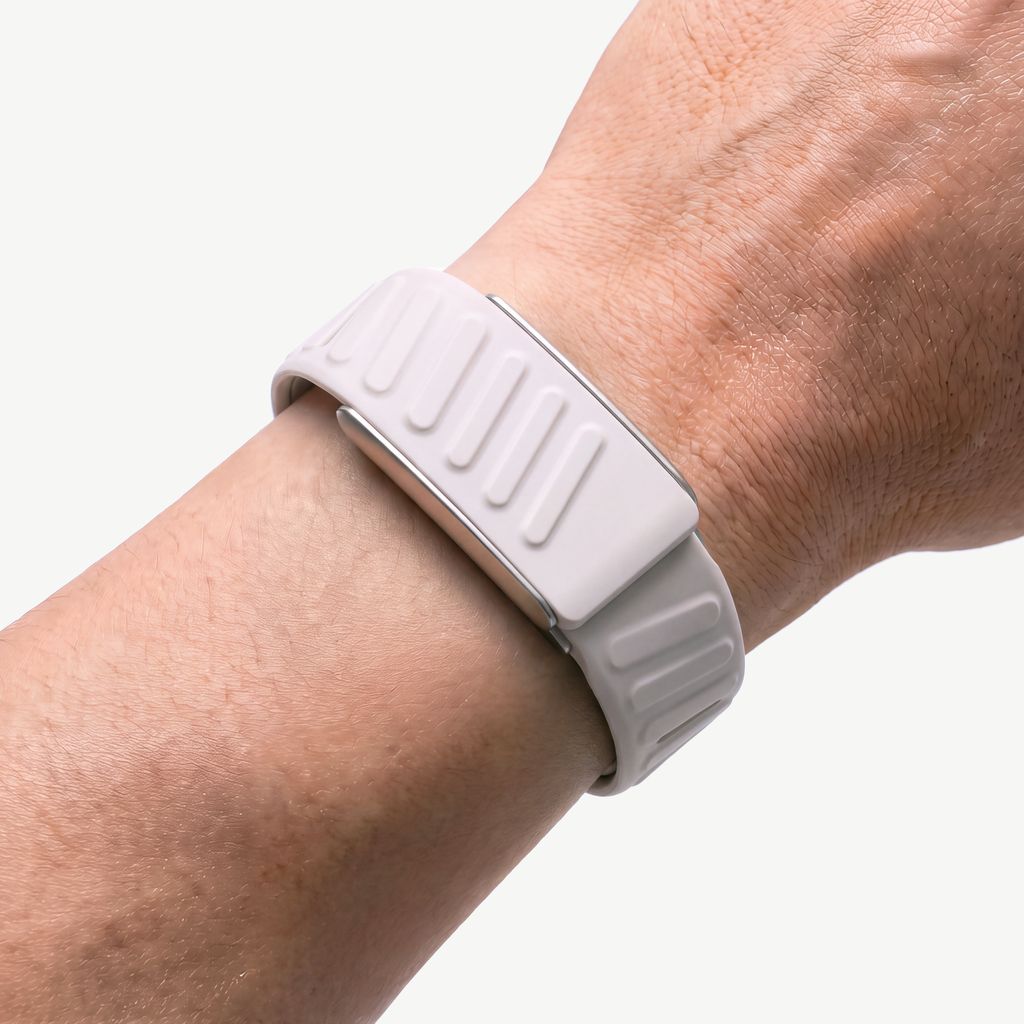 ChannelFlex Band Starlight Silver — worn on wrist
