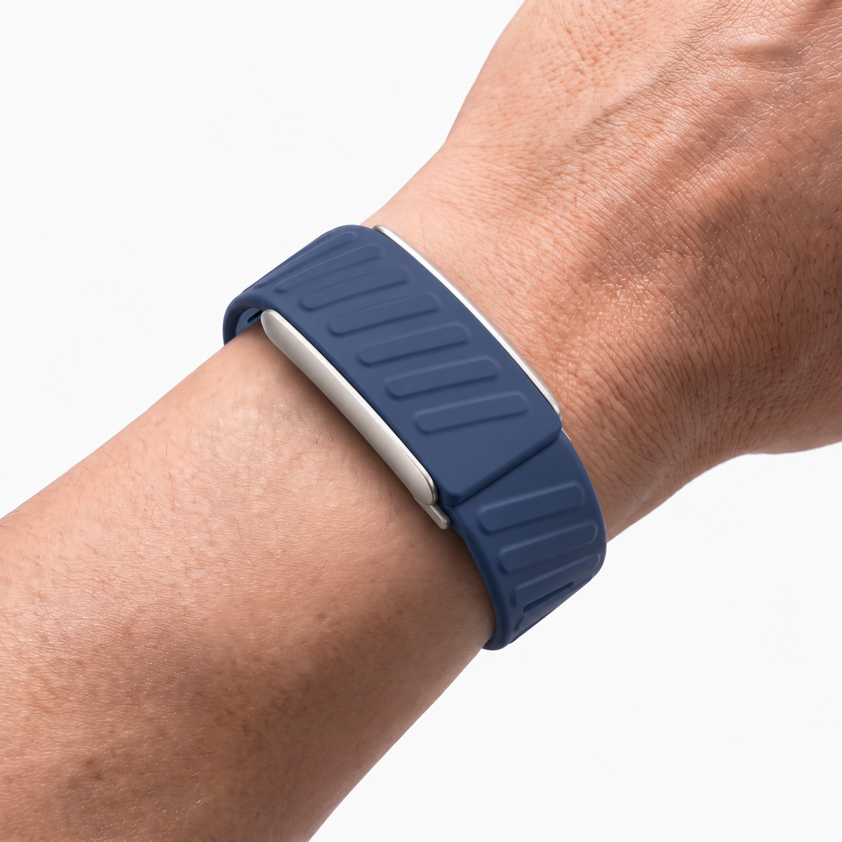 ChannelFlex Band Tide Silver — worn on wrist