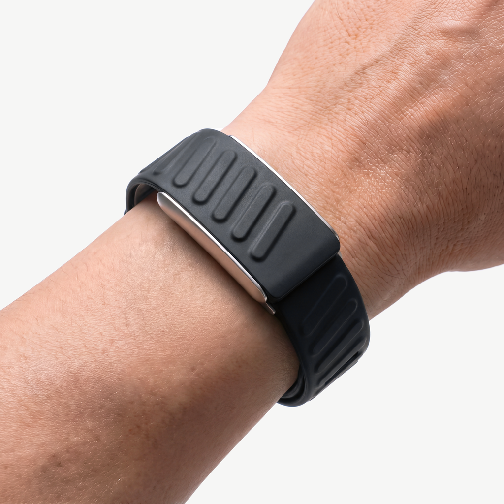 ChannelFlex Band Storm Silver — worn on wrist
