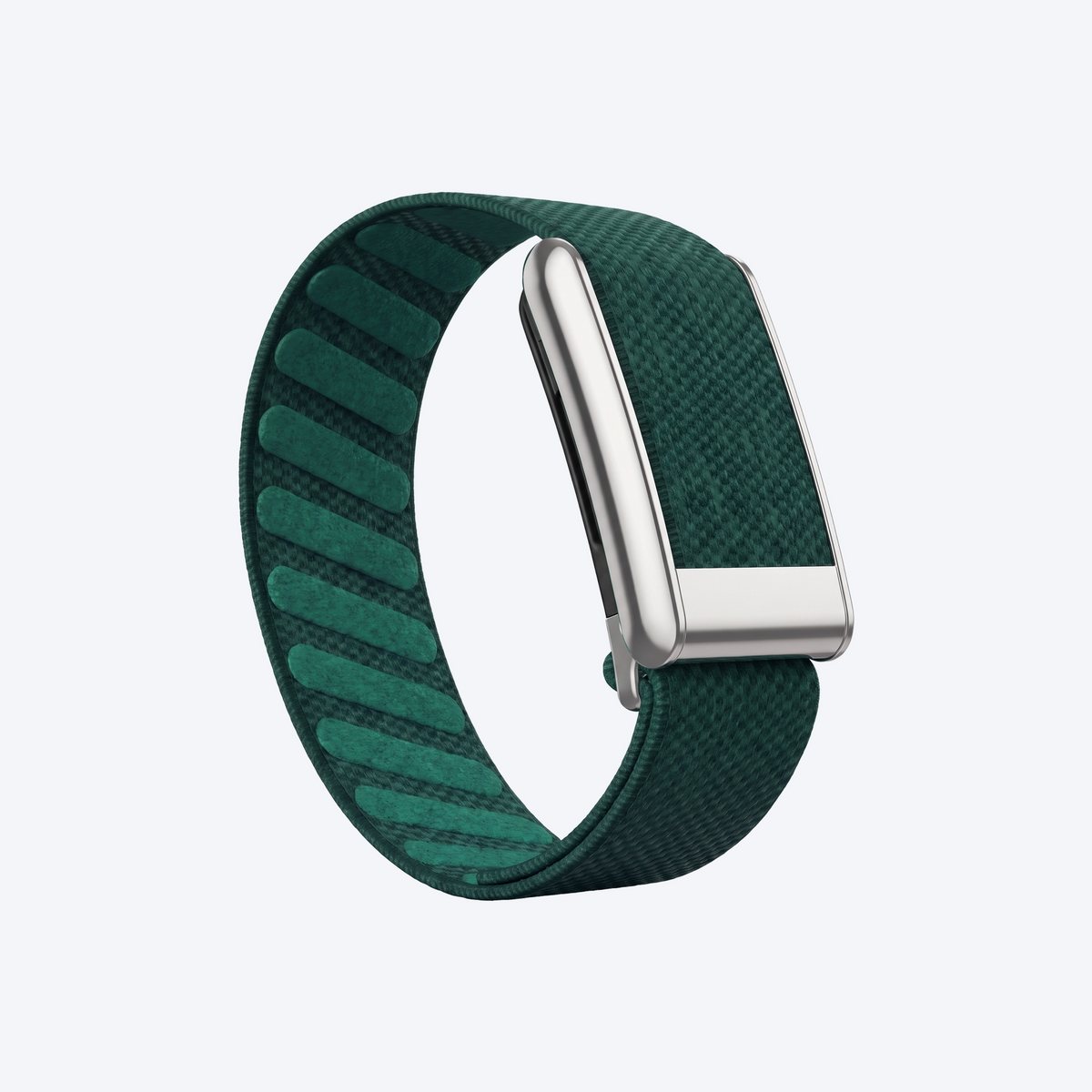 KnitLoop Band Pine Silver — front view