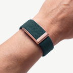 KnitLoop Band Pine Rose — worn on wrist