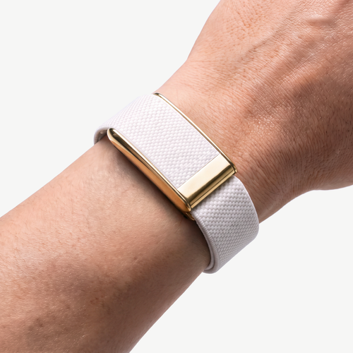 GripLoop Band White Gold — worn on wrist